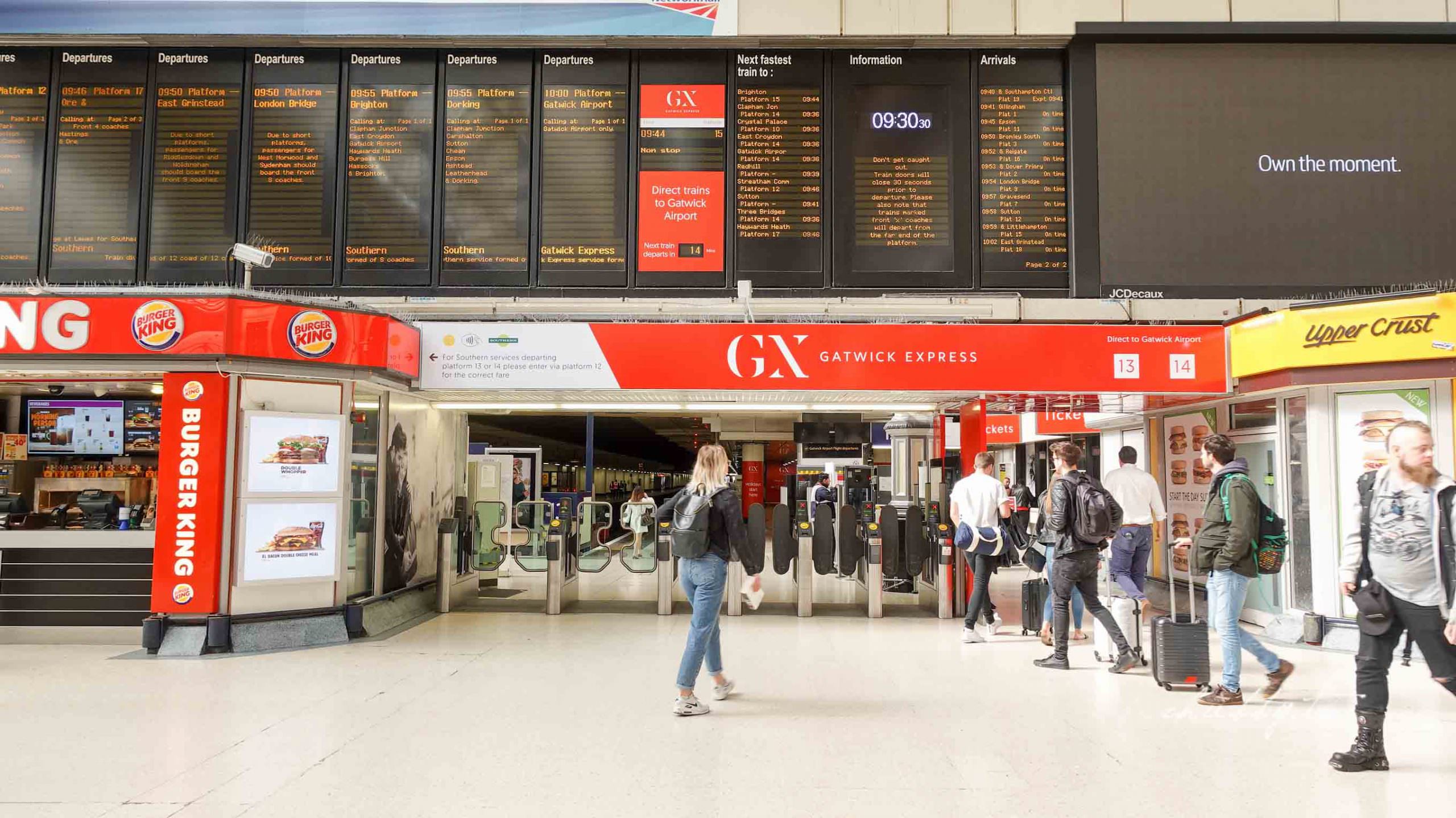 Gatwick Express 英國機場快捷頭等艙搭乘經驗分享、接機分享